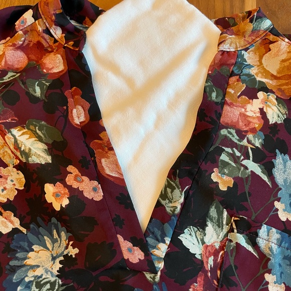 Lush Floral Chiffon Tunic Top Size Small - Picture 4 of 4